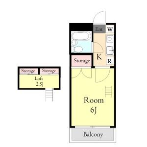 1K 間取り図