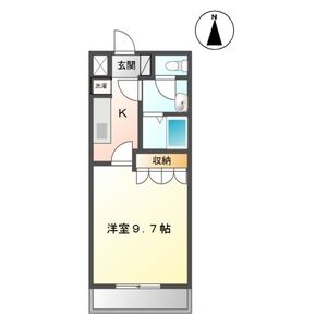 1K 間取り図
