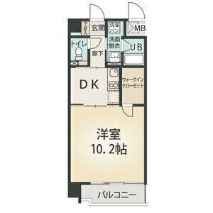 1DK 間取り図