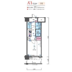 1K 間取り図
