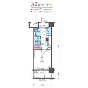 1K 間取り図