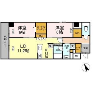 2LDK 間取り図