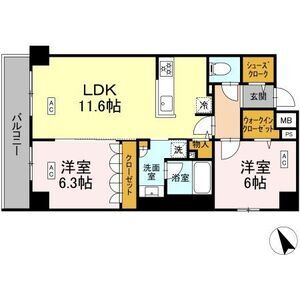 2LDK 間取り図