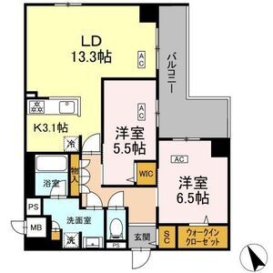2LDK 間取り図