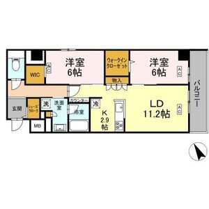 2LDK 間取り図