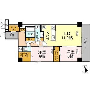 2LDK 間取り図