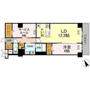 1LDK 間取り図