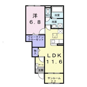 1LDK 間取り図