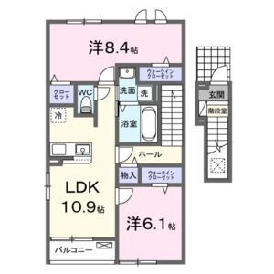 2LDK 間取り図