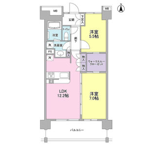 2LDK 間取り図