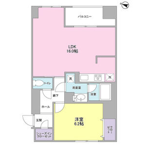 1LDK 間取り図