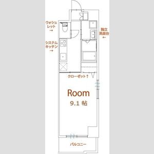 1K 間取り図