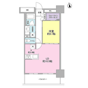 1LDK 間取り図