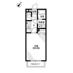 1K 間取り図