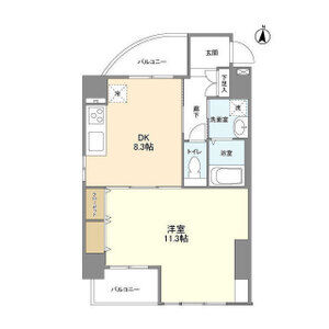 1LDK 間取り図