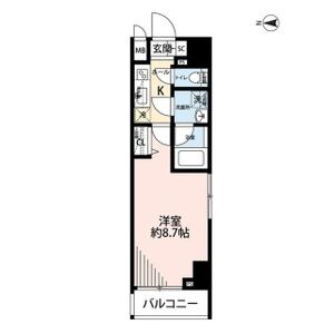 1K 間取り図