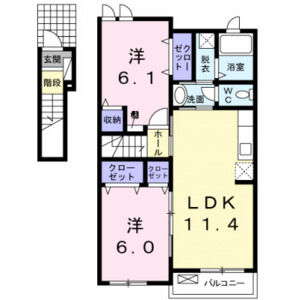 2LDK 間取り図