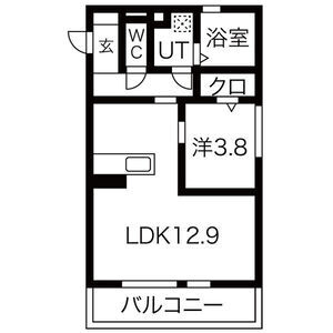 1LDK 間取り図