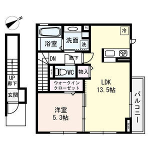 1LDK 間取り図