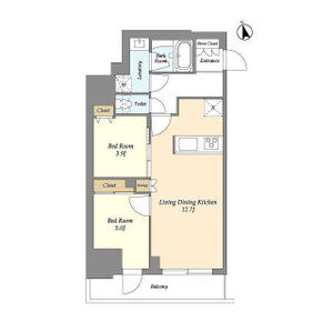 2LDK 間取り図