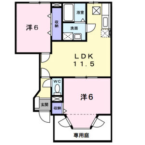 2LDK 間取り図