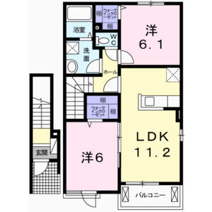 2LDK 間取り図