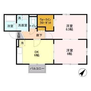 2DK 間取り図