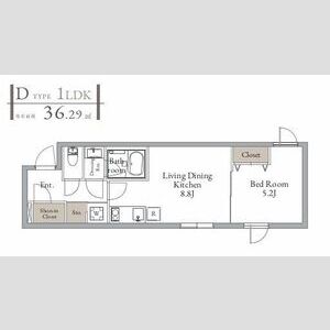 1LDK 間取り図