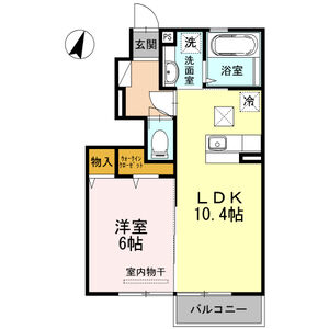 1LDK 間取り図