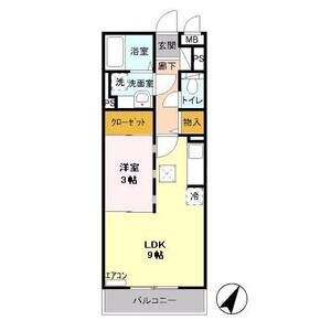 1LDK 間取り図