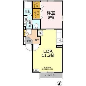 1LDK 間取り図