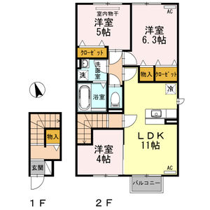 3LDK 間取り図