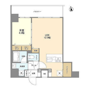 1LDK 間取り図
