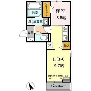 1LDK 間取り図