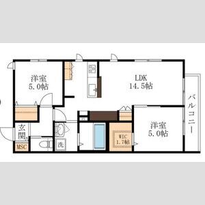 2LDK 間取り図