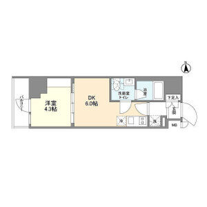 1DK 間取り図