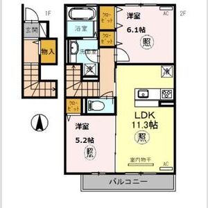 2LDK 間取り図