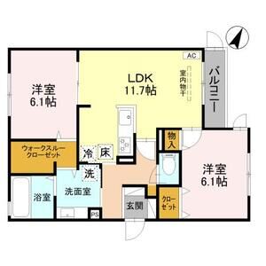 2LDK 間取り図