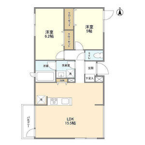 2LDK 間取り図