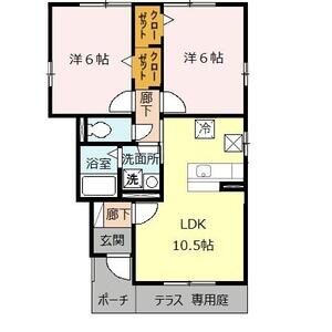 2LDK 間取り図