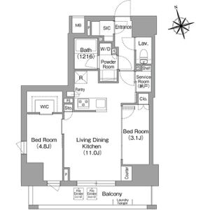 2LDK 間取り図