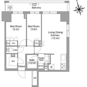 2LDK 間取り図