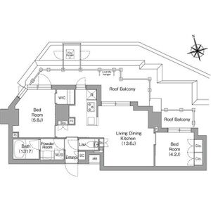 2LDK 間取り図
