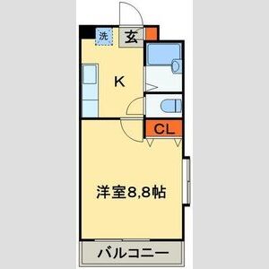 1K 間取り図