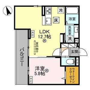 1LDK 間取り図