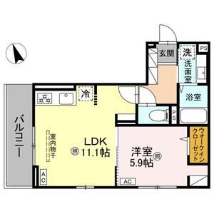 1LDK 間取り図