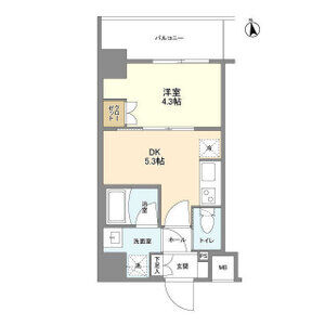 1DK 間取り図