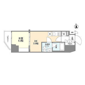1DK 間取り図
