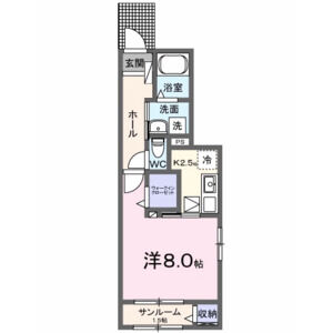 1K 間取り図