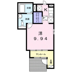 ワンルーム 間取り図